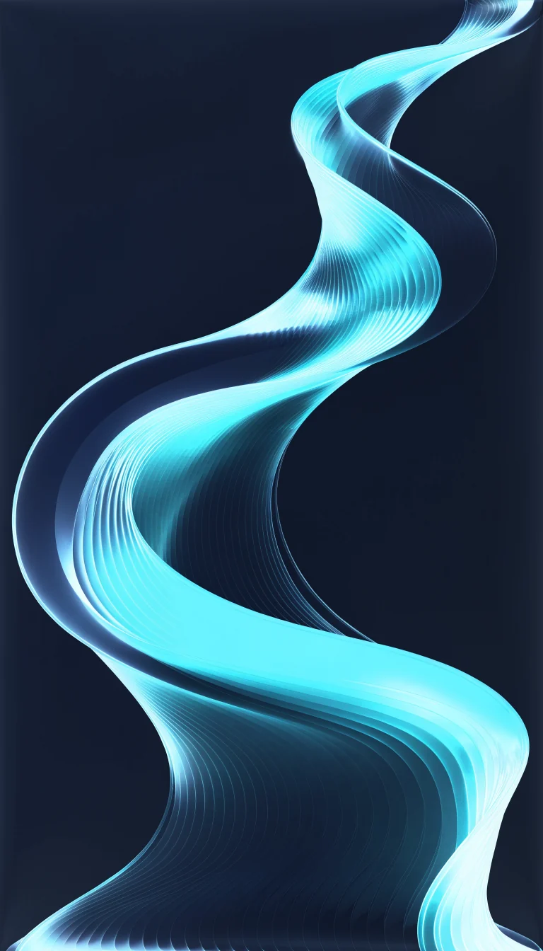 Layered cyan and navy wave